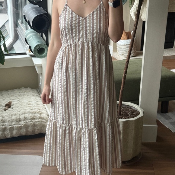 Midi a-line striped summer dress - Picture 5 of 6